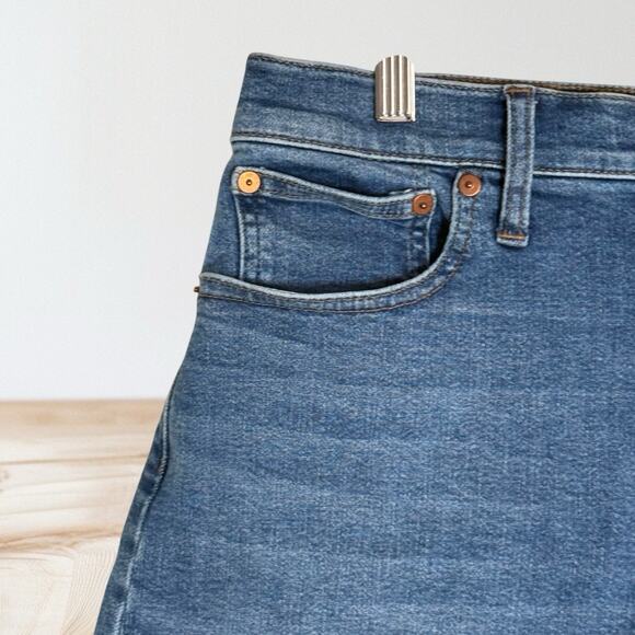 Madewell High Rise Denim Jean Shorts Size 27 M Wash Cutoff Blue Sexy Hippie - Picture 2 of 10